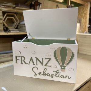 Mänguasjakast “Kuumaõhupall” Sinu lapse nimega